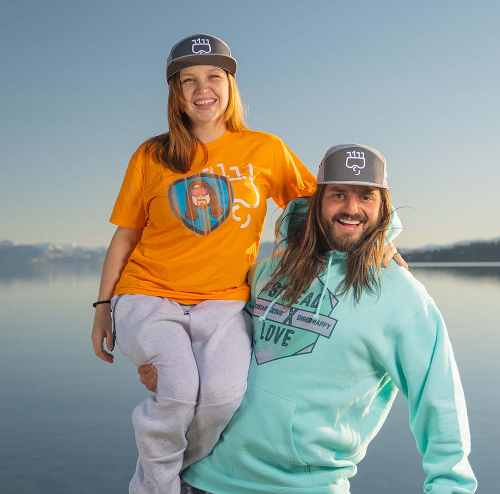 Snowboard Jesus Shred Happy