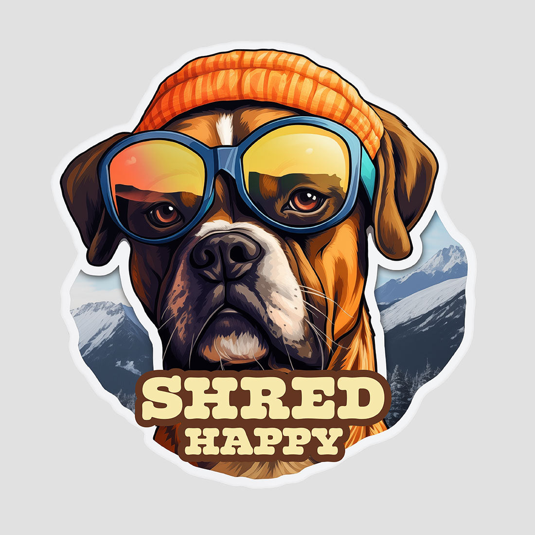 Boxer Shades Sticker