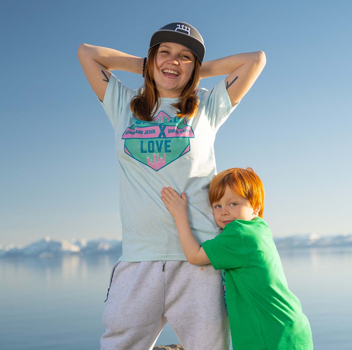 Snowboard Jesus Spread Love Tee