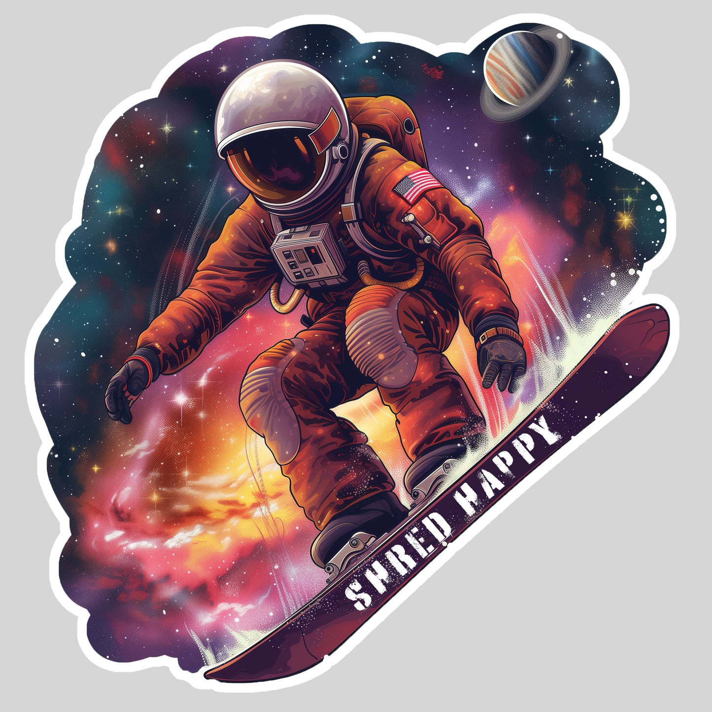 Shred the Galaxy Sticker