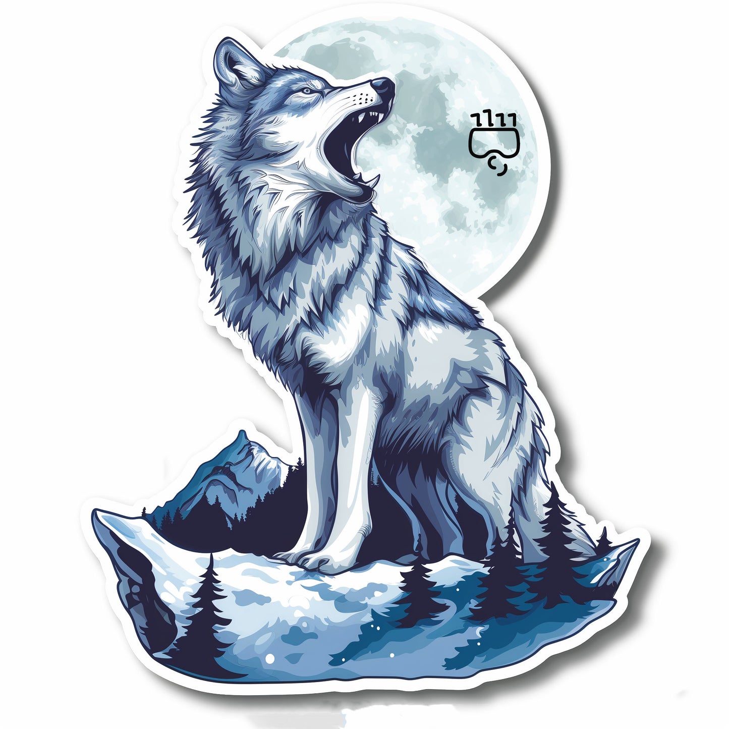 Wolf Moon Sticker