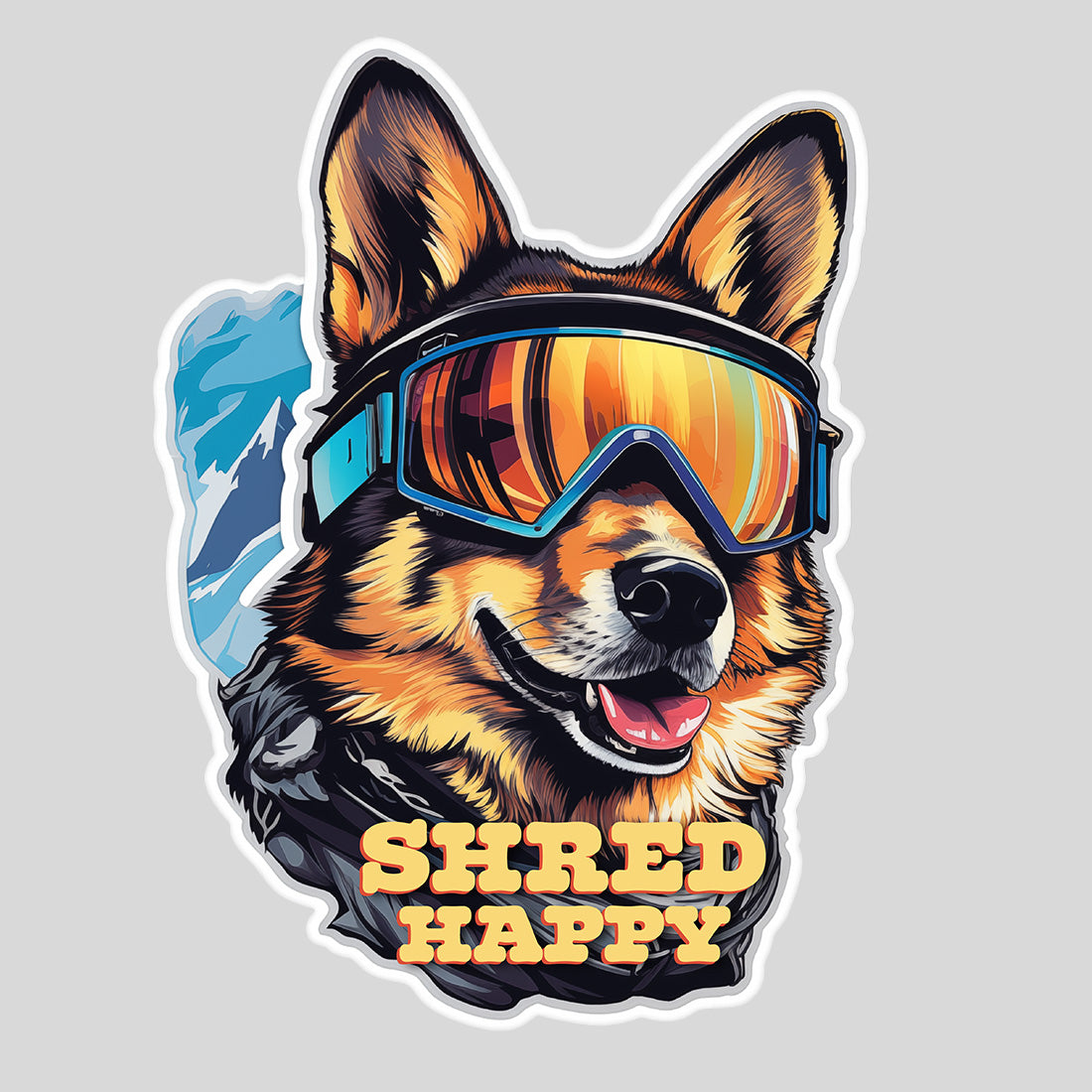 Shred Corgi Sticker